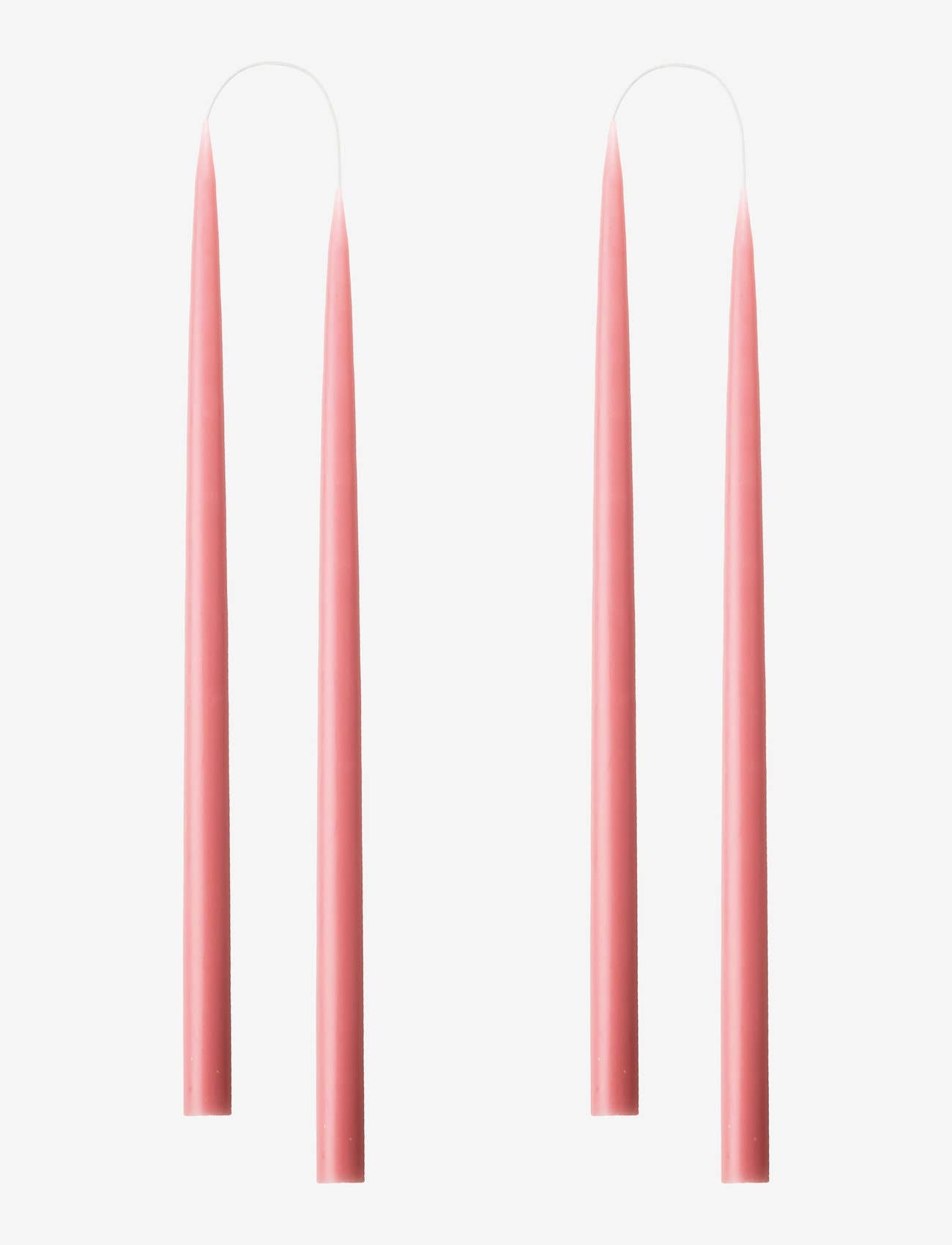Lovely Pink Danish Taper Candle 12"  Pair