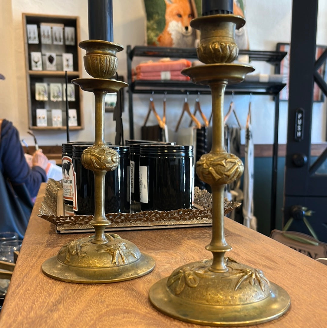 Brass Insect Candlestick Holder